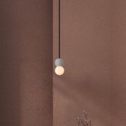 Nova Luce Zero - lampe suspendue - Ø 8 x 115 cm - gris