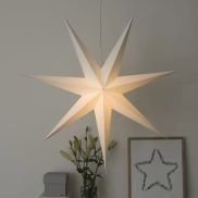 Konstsmide Lumières de Noël - papier 7 étoiles - 78 x 13,5 x 78 cm - blanc