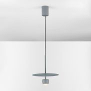 Nova Luce Edem - lampe suspendue - Ø 30 x 217 cm - 8W LED inclus - bleu gris