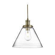 Searchlight Pyramid - lampe suspendue - Ø 29 x 100 cm - laiton antique