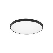 Nova Luce Perfect Profile - plafonnier sur télécommande (incl.) - Ø 80 x 10 cm - 80W LED dimmable inclus - 2700K-6000K - noir