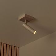 Lucide Grado - spot apparent 1L - 10 x 10 x 23 cm - taupe