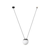Faro Mine - lampe suspendue 1L - gris foncé - verre