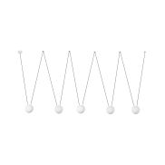 Faro Mine - lampe suspendue 5L - blanc mat - verre