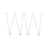 Faro Mine - lampe suspendue 4L - blanc mat - verre
