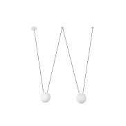 Faro Mine - lampe suspendue 2L - blanc mat - verre