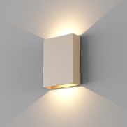 Artdelight Memphis – applique murale – 4 x 12 x 16 cm – 6W LED inclus – IP65 – champagne