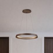 Nova Luce Ormi - lampe suspendue - Ø 60 x 150 cm - 52W dimmable LED inclus - brun café brossé