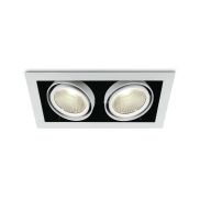 ONE Light COB Box Type Shop - spot à encastrer - 350 x 185 mm, 320 x 160 mm taille d'encastrement - 2 x 30W LED inclus - blanc