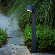 Lucide Dingo - lampe de jardin - 20,5 x 70 x 11 cm - 5W dimmable LED inclus - IP44 - anthracite