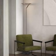 Nova Luce Tilia - lampadaire - Ø 33 x 168 cm - 26W dimmable LED inclus - nickel brumeux