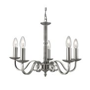 Searchlight Richmond - lustre - Ø 52 x 94 cm - argent satiné