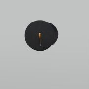 Nova Luce Aizen - applique encastrée - Ø 7 x 6,5 cm - 3W LED inclus - IP54 - anthracite foncé