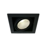 ONE Light COB Box Type Shop - spot à encastrer - 185 x 185 mm, 160 x 160 mm taille d'encastrement - 30W LED inclus - noir - couleur de lumière blanche