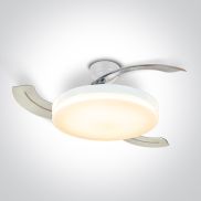 ONE Light Transparent Blades - ventilateur de plafond avec lumière et télécommande - Ø 105 x 33 cm - 32W LED inclus - blanc