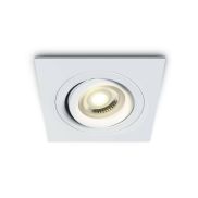 ONE Light Dual Ring GU10 - spot encastré - 94 x 94 mm, Ø 80 mm encastrable - blanc