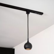 Lucide Track Favori Lampe suspendue - Ø 9 x 145 cm - Système de rail monophasé - Noir