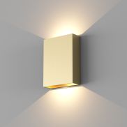 Artdelight Memphis – applique murale – 4 x 12 x 16 cm – 6W LED inclus – IP65 – or brossé