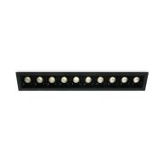 ONE Light Shop Square Boxes - spot encastré - 281 x 45 mm, 272 x 36 mm taille d'encastrement - 10 x 2W LED dimmable inclus - noir