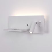 Artdelight WL Charge - Lampe de lecture avec interrupteur, station de recharge sans fil et port USB - 8 x 30 x 12 cm - LED 3W + 3W inclus - blanc