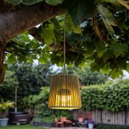 New Garden Conta Mini - lampe suspendue avec source lumineuse rechargeable et télécommande - Ø14,5 x 314,6 cm - 3,5W LED inclus - IP54 - vert