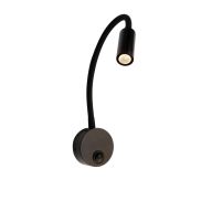 VK Lighting Jak - lampe de chevet - Ø 2,5 x 40,7 cm - 3W LED inclus - noir