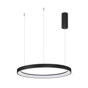 Nova Luce Pertino - lampe suspendue - Ø 58 x 150 cm - 48W LED dimmable inclus - noir sable