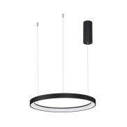 Nova Luce Pertino - lampe suspendue - Ø 48 x 150 cm - 38W LED dimmable inclus - noir sable