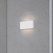 Nova Luce Artu - applique murale extérieure - 17,5 x 9,5 x 3 cm - 10W LED inclus - IP65 - blanc sablé