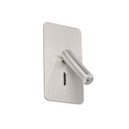 Faro Suau - éclairage mural encastré avec interrupteur - 9,5 x 17 cm - LED 3W incl. - nickel satiné