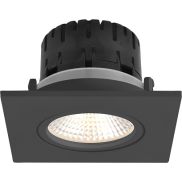 Artdelight Austin - spot encastré - 85 x 85 mm, Ø 68 mm encastré - 6W LED dimmable inclus - noir