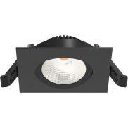 Artdelight Dublin - spot encastré - 83 x 83 mm, Ø 68 mm encastré - 6W LED dimmable inclus - noir