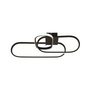 Searchlight Clip - plafonnier - 65 x 18 cm - 37W LED inclus - noir et opale