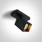 ONE Light Retro Square GU10 Spots - applique murale/plafonnier - 13 x 7 x 2 cm - noir