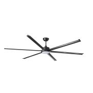 Faro Rotterdam 25 XXL - ventilateur de plafond avec lumière et télécommande - Ø 250 cm - 32W LED inclus - noir mat