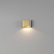 Artdelight Diaz 1L - applique murale - 14,5 x 12 x 3,8 cm - 6W LED inclus - IP54 - doré brossé
