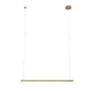 Maxlight Trio - lampe suspendue - 100 x 3,6 x 150 ccm - 12W LED dimmable inclus - or brossé