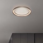 Nova Luce Ormi - plafonnier - Ø 45 x 7 cm - 38W dimmable LED inclus - brun champagne