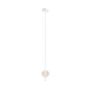 Maxlight Palloncini - lampe suspendue - Ø 12 x 180 cm - 2 x 3W LED inclus - blanc, chrome et transparent