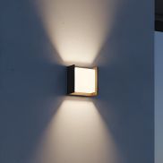 VK Lighting Tod - applique murale d'extérieur - 14,5 x 14,5 x 4,5 cm - 9W LED inclus - IP65 - anthracite