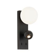 VK Lighting Aira - applique murale - Ø 12,5 x 30,3 cm - 6W LED inclus - noir