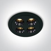 ONE Light Mirror Dark Light Range - spot encastré - Ø 85 mm, Ø 75 mm encastré - 10W LED inclus - noir