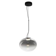 VK Lighting Iori - lampe suspendue - Ø 30 x 133 cm - 8W LED inclus - noir et gris fumé