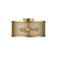 Searchlight Fishnet - plafonnier - Ø 45 x 21 cm - or mat