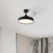 Nova Luce Nevma - ventilateur de plafond avec lumière et télécommande - Ø 107 x 49 cm - 36W LED inclus - noir mat