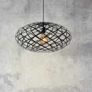 Lucide Wolfram - lampe suspendue - Ø 65 x 162 cm - noir