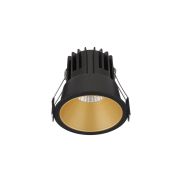 Nova Luce Luela - spot encastré - Ø 85 mm - taille d'encastrement 75 mm - 13W LED inclus - noir et or - 2700K