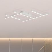 Nova Luce Pace - plafonnier - 80 x 8 x 62 cm - 63W dimmable LED inclus - blanc sablé