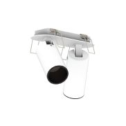 VK Lighting Coko - spot encastrable avec rosace encastrée - 12,5 x 4,5 x 7,3 cm - 100 x 35 mm taille d'encastrement - 2 x 6W LED incl. - blanc