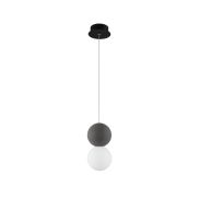 Nova Luce Zero - lampe suspendue - Ø 10 x 120 cm - gris